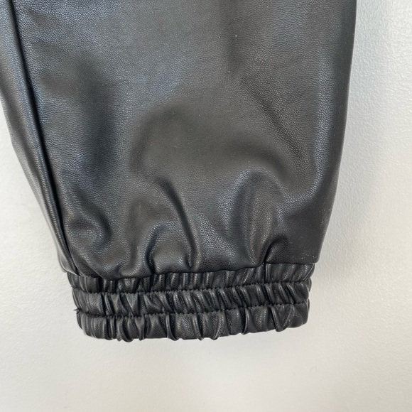 Abercrombie & Fitch Women's Black Fauxleather Joggers - Picture 4 of 6